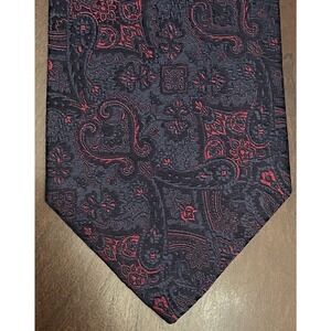 Hugh Parsons For Nordstrom Blue Red 100% Silk Men’s Neck Tie Made In Italy